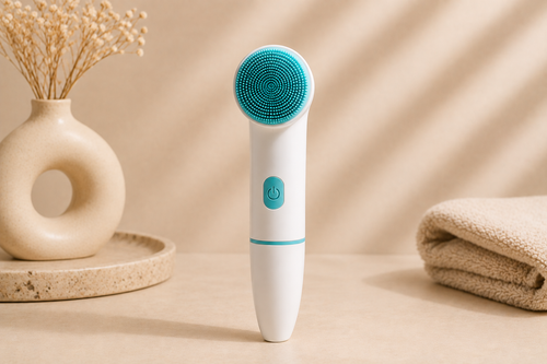 Escova Facial Elétrica de Silicone — Escova de Limpeza Facial e Cuidados da Pele