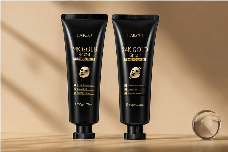 Máscara Facial Peel-Off de Ouro e Caracol Hidratante