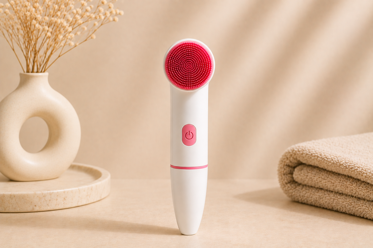 Escova Facial Elétrica de Silicone — Escova de Limpeza Facial e Cuidados da Pele