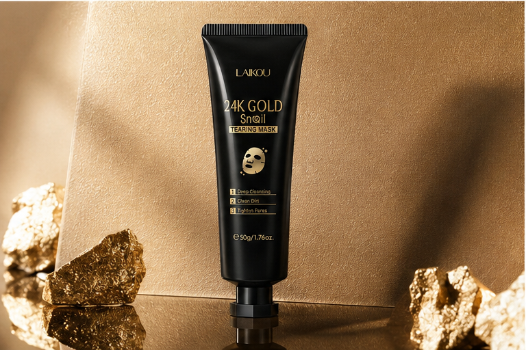 Máscara Facial Peel-Off de Ouro e Caracol Hidratante